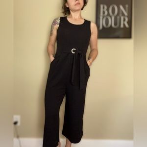 Black Jumpsuit w/ Tie Front